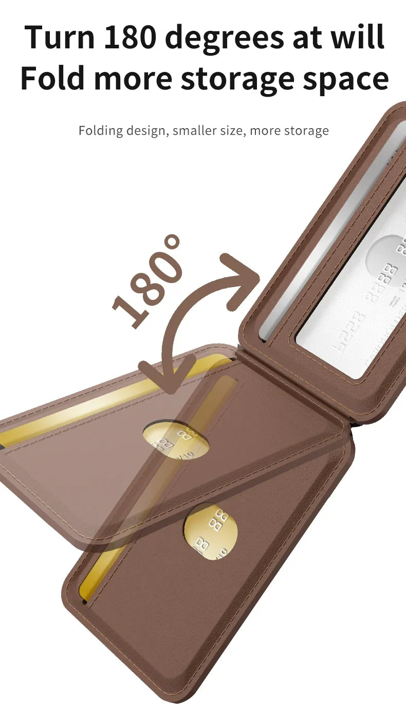 NEVERLOST Magsafe flip Wallet with INBUILT Apple Find My – Secure Card Storage & Tracking - Wagon Horse