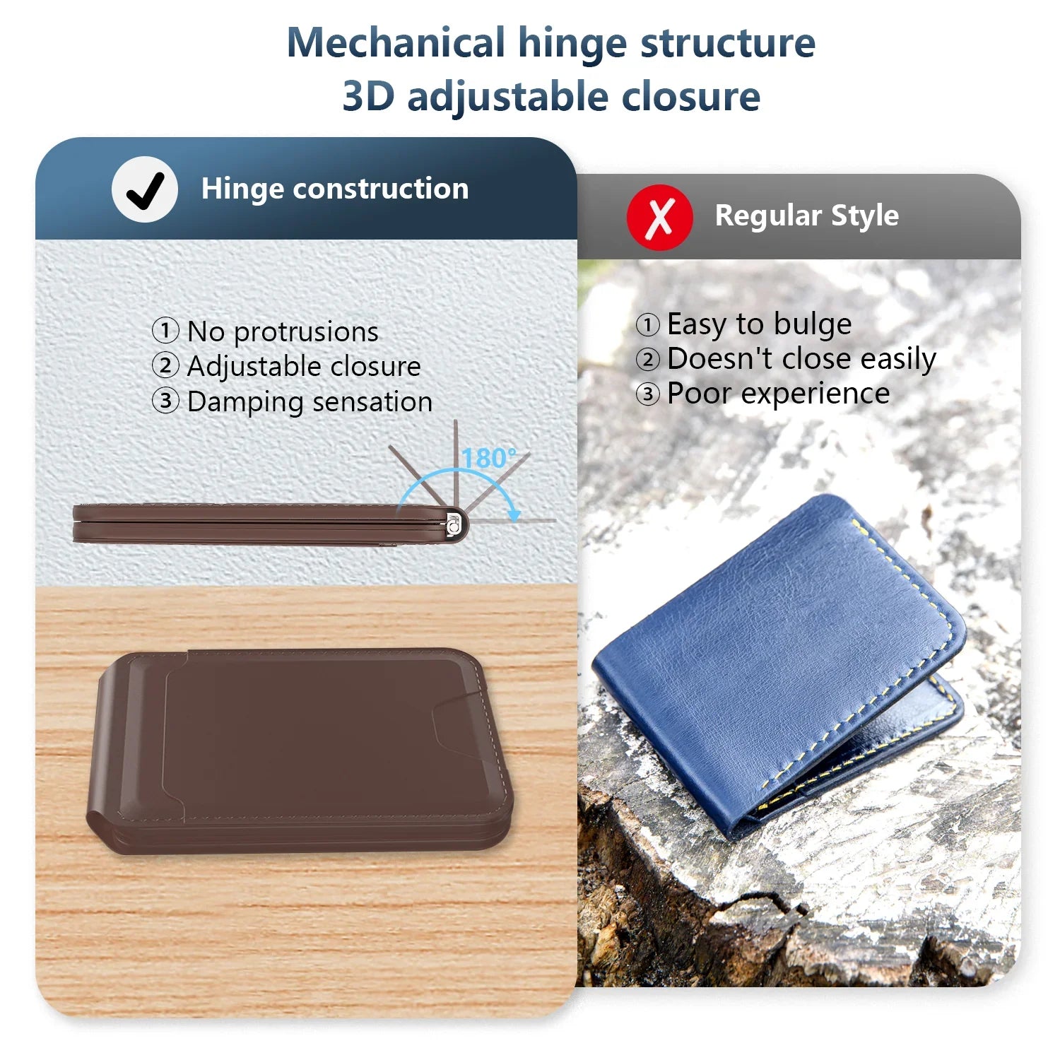 NEVERLOST Magsafe flip Wallet with INBUILT Apple Find My – Secure Card Storage & Tracking - Wagon Horse