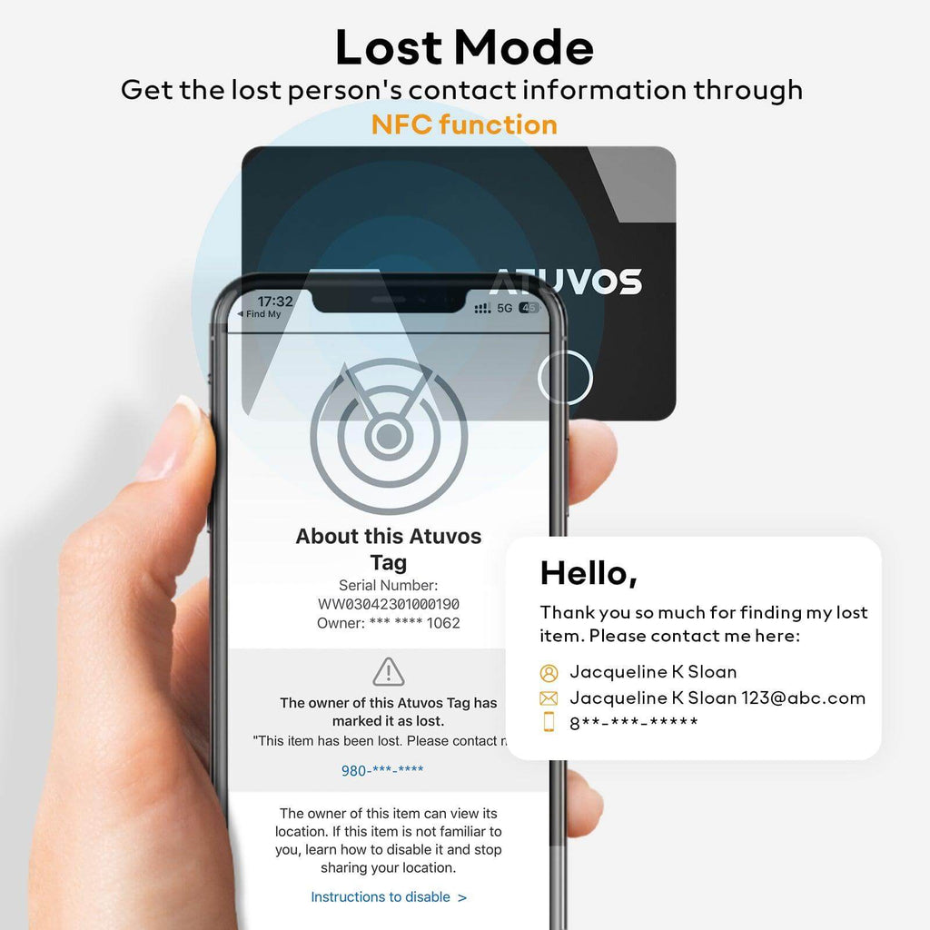NEVERLOST wallet tracker Card (apple MFI certified) (ios only)