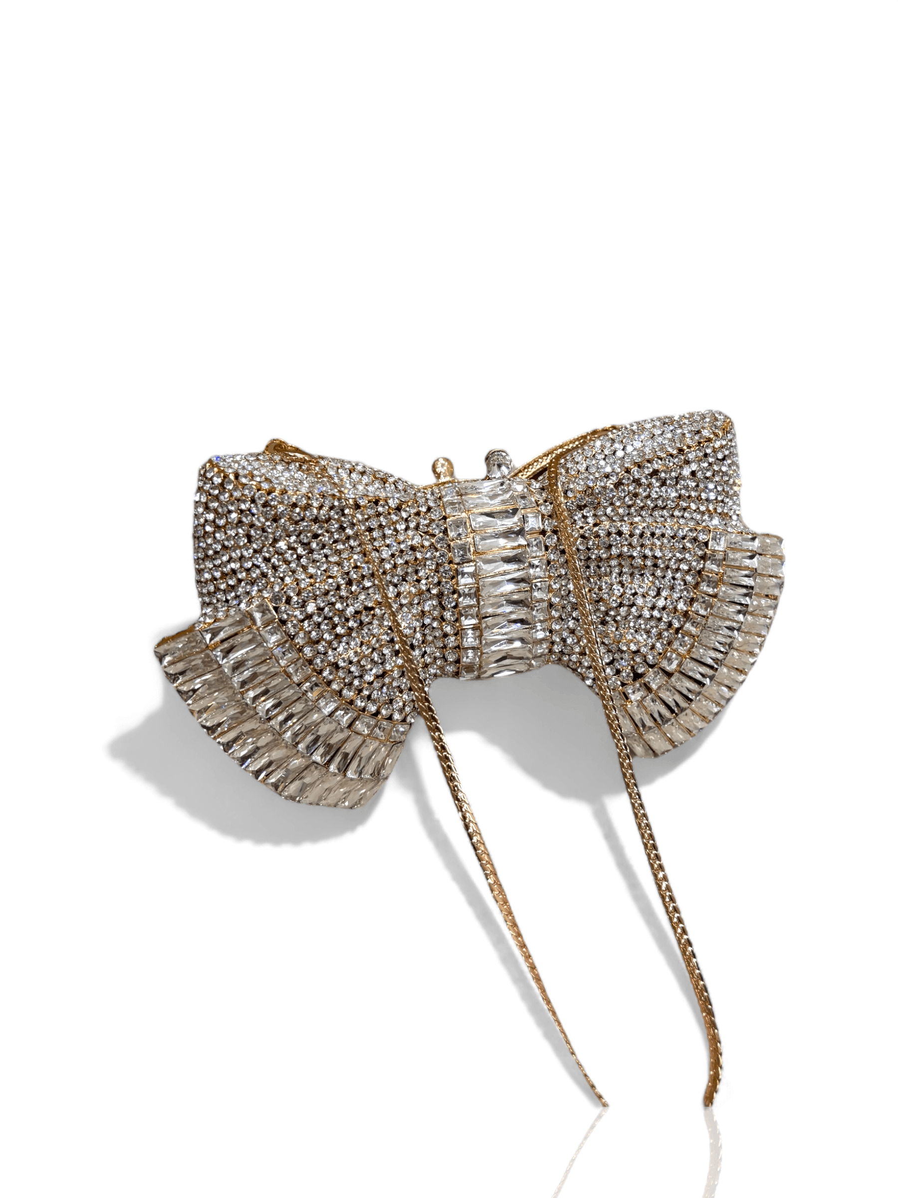 Bow Clutch Silver gold