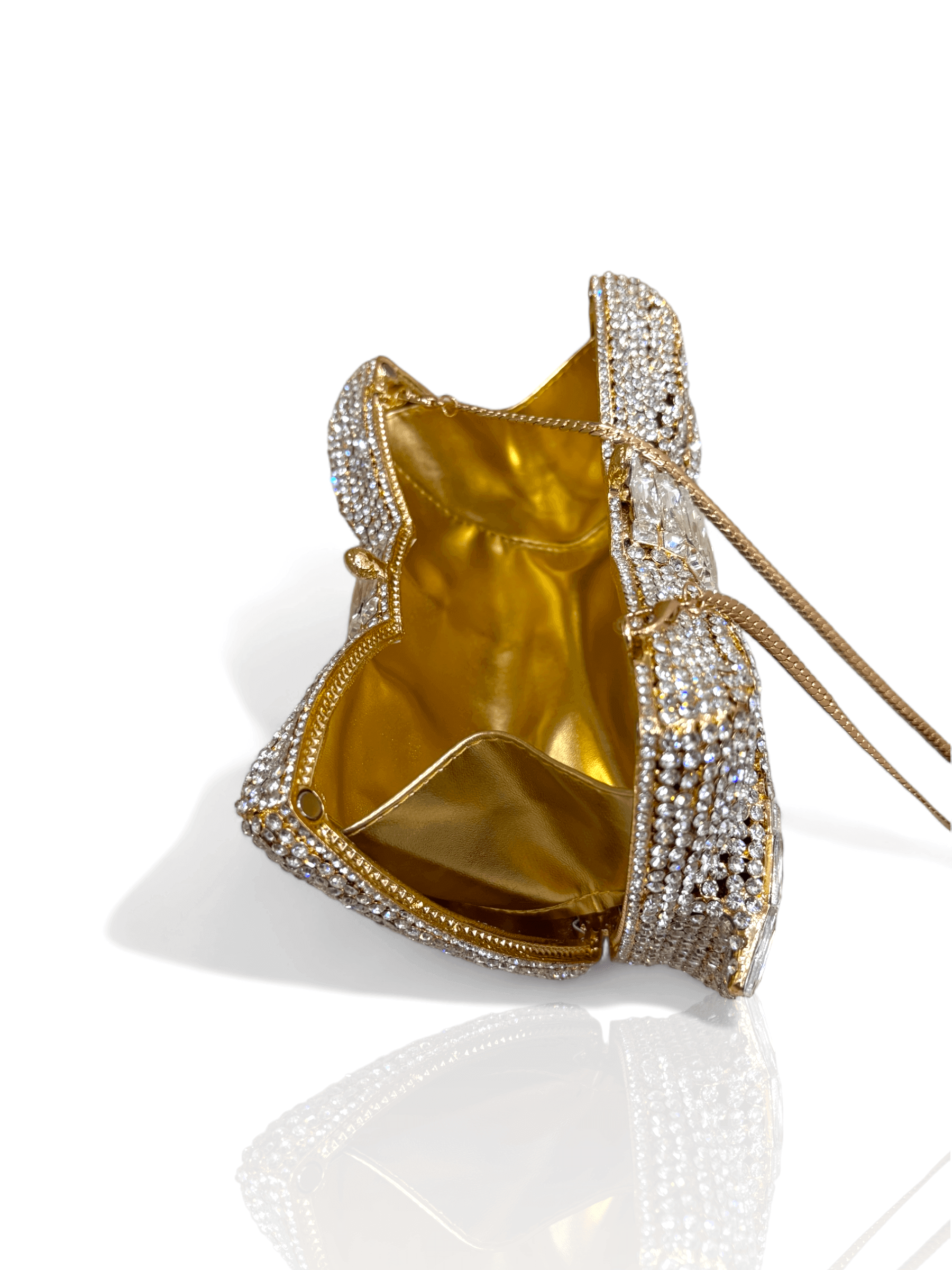 Bow Clutch Silver gold