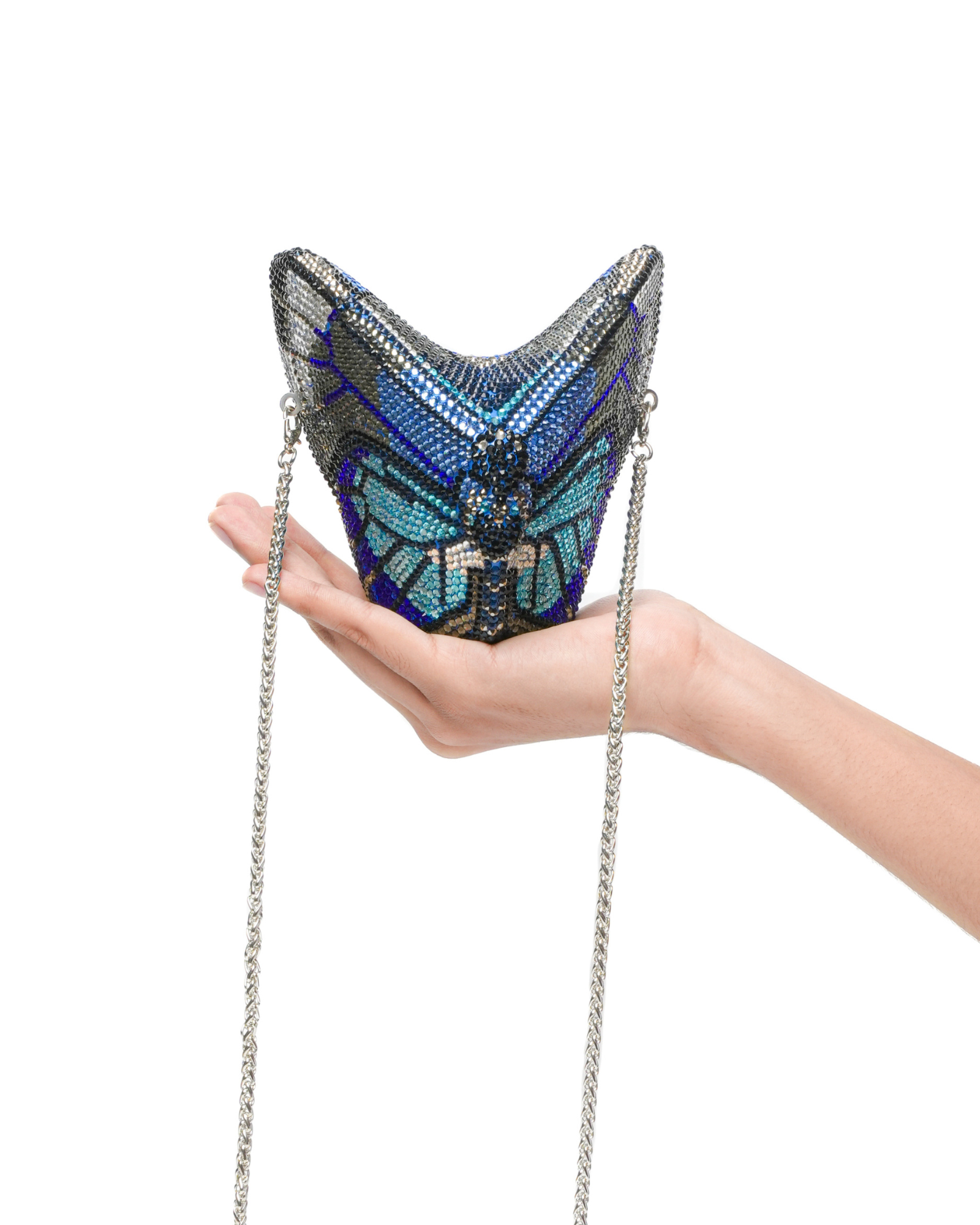 Butterfly Blue Clutch