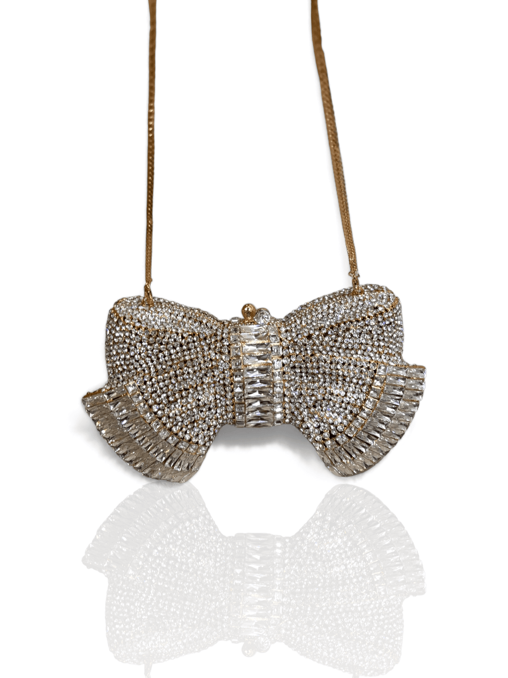 Bow Clutch Silver gold