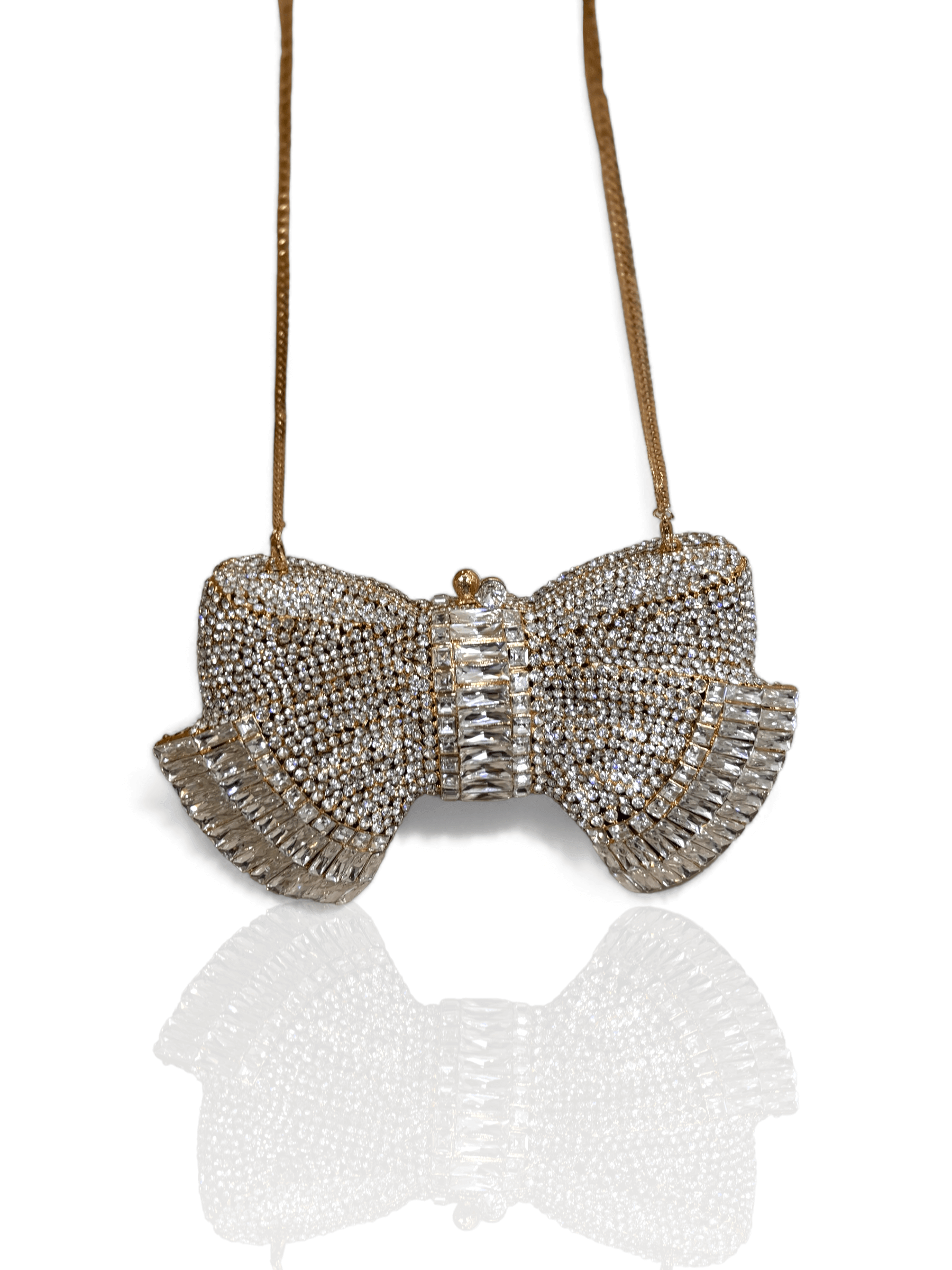 Bow Clutch Silver gold