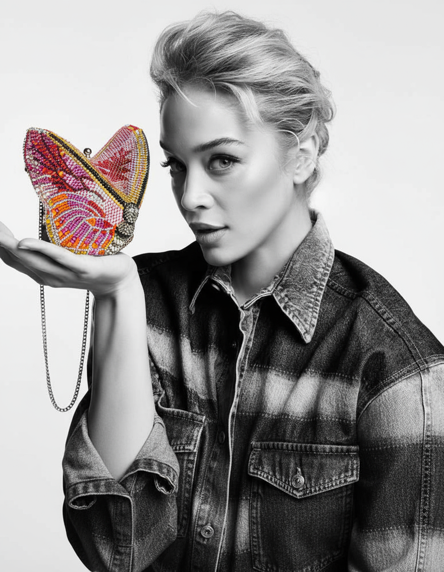 Butterfly Pink Clutch