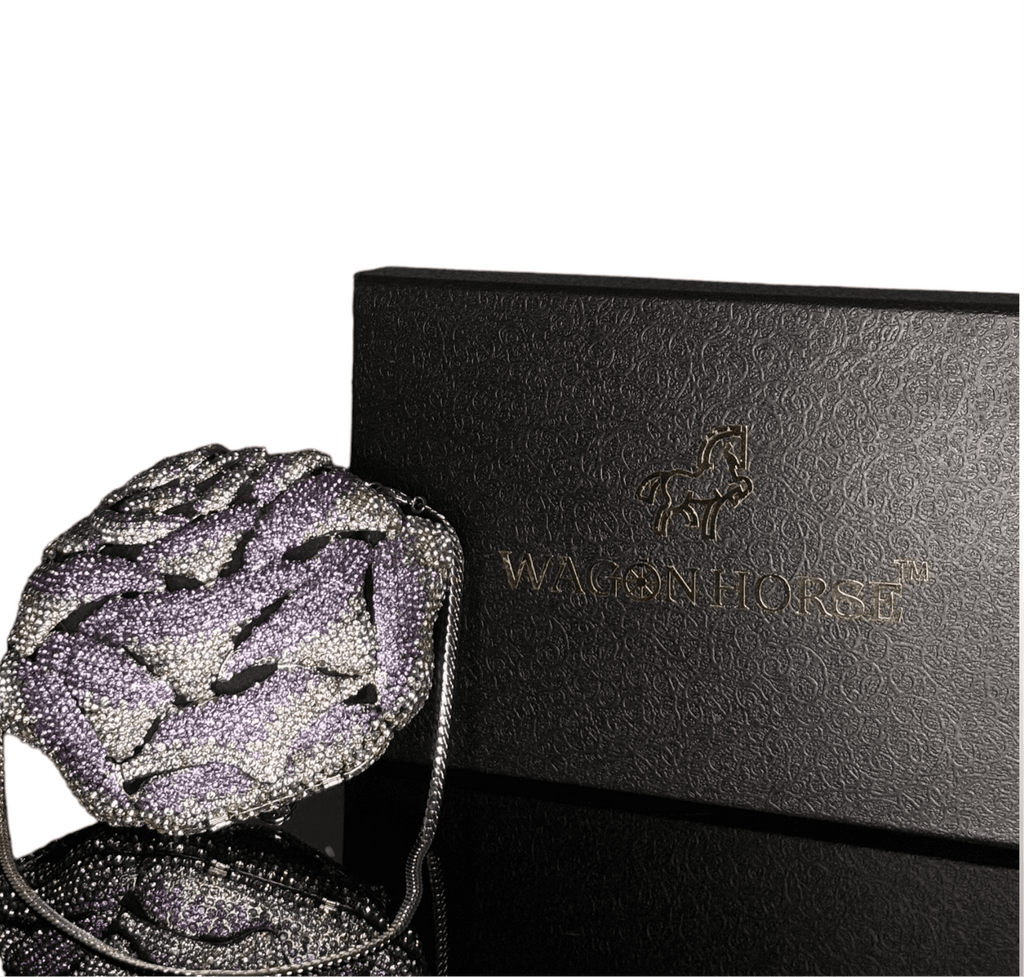 Peony Amethyst Clutch