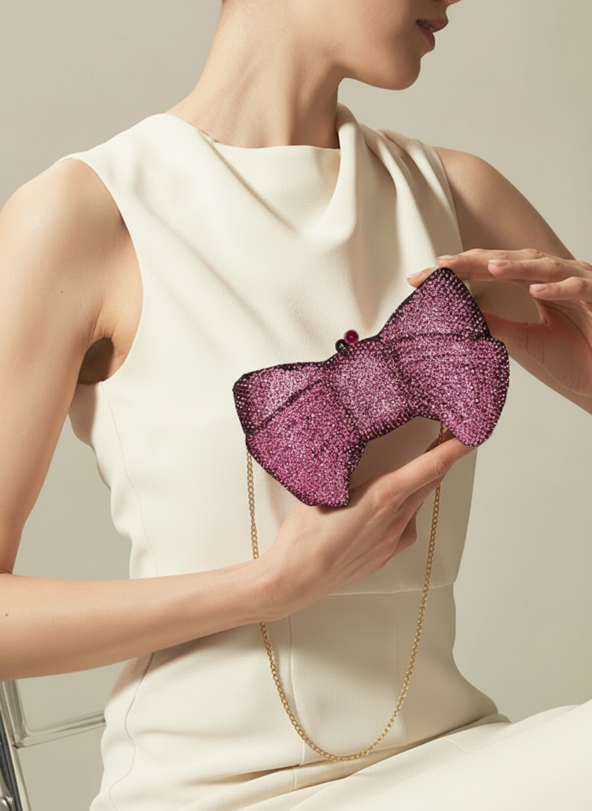 Pink Bow Clutch