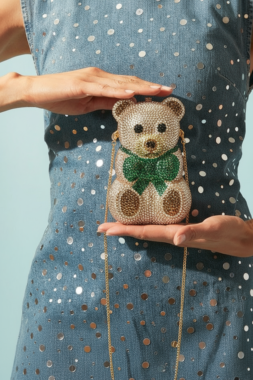 Spencer Bear Golden Clutch