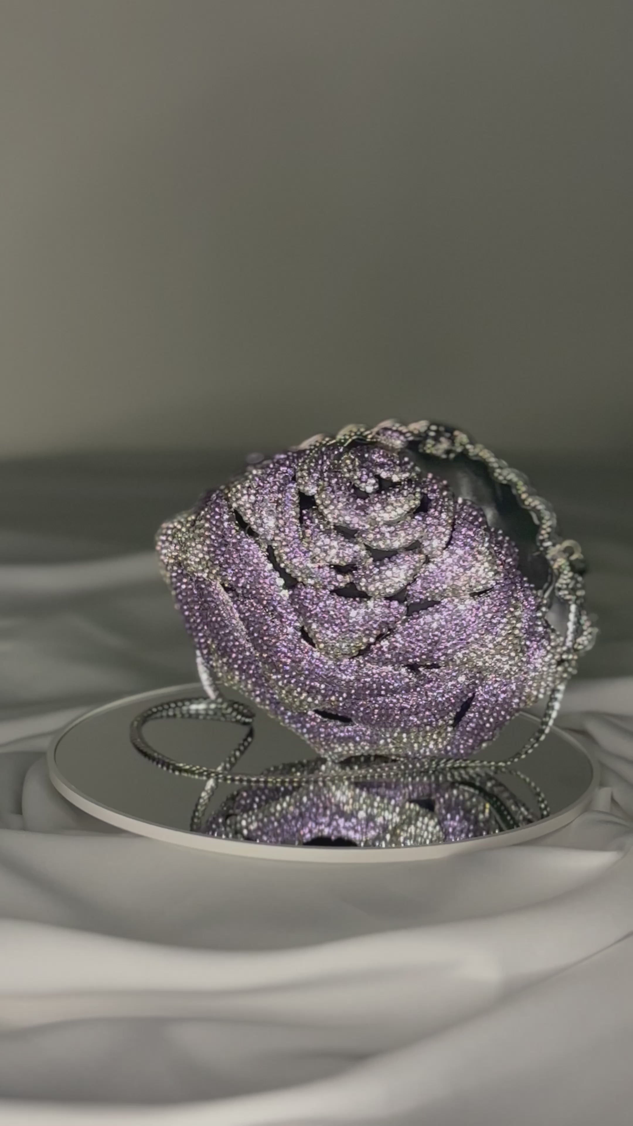 Peony Amethyst Clutch