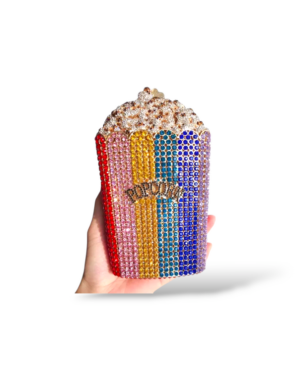 Rainbow Popcorn clutch