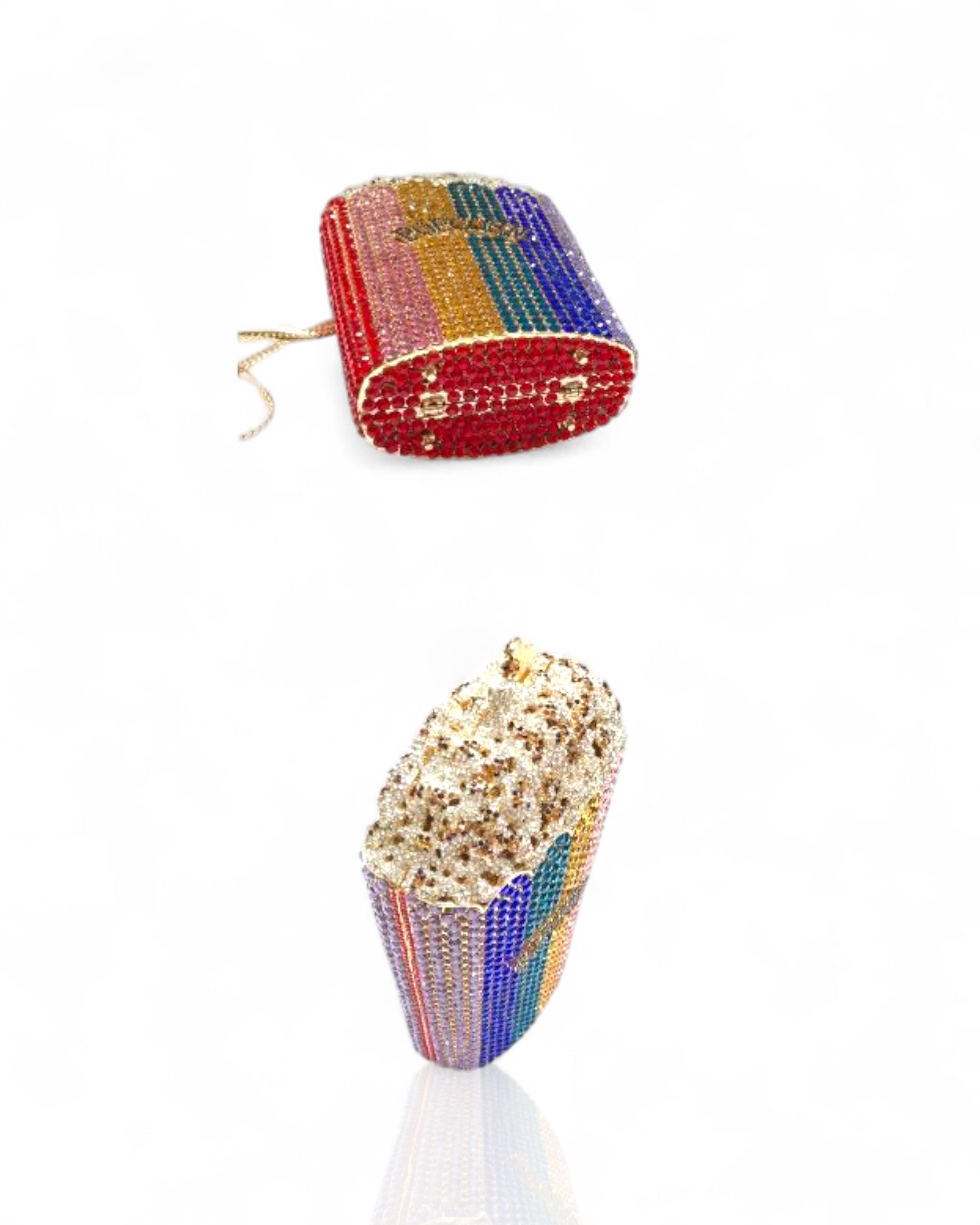 Rainbow Popcorn clutch