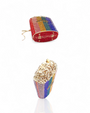 Rainbow Popcorn clutch