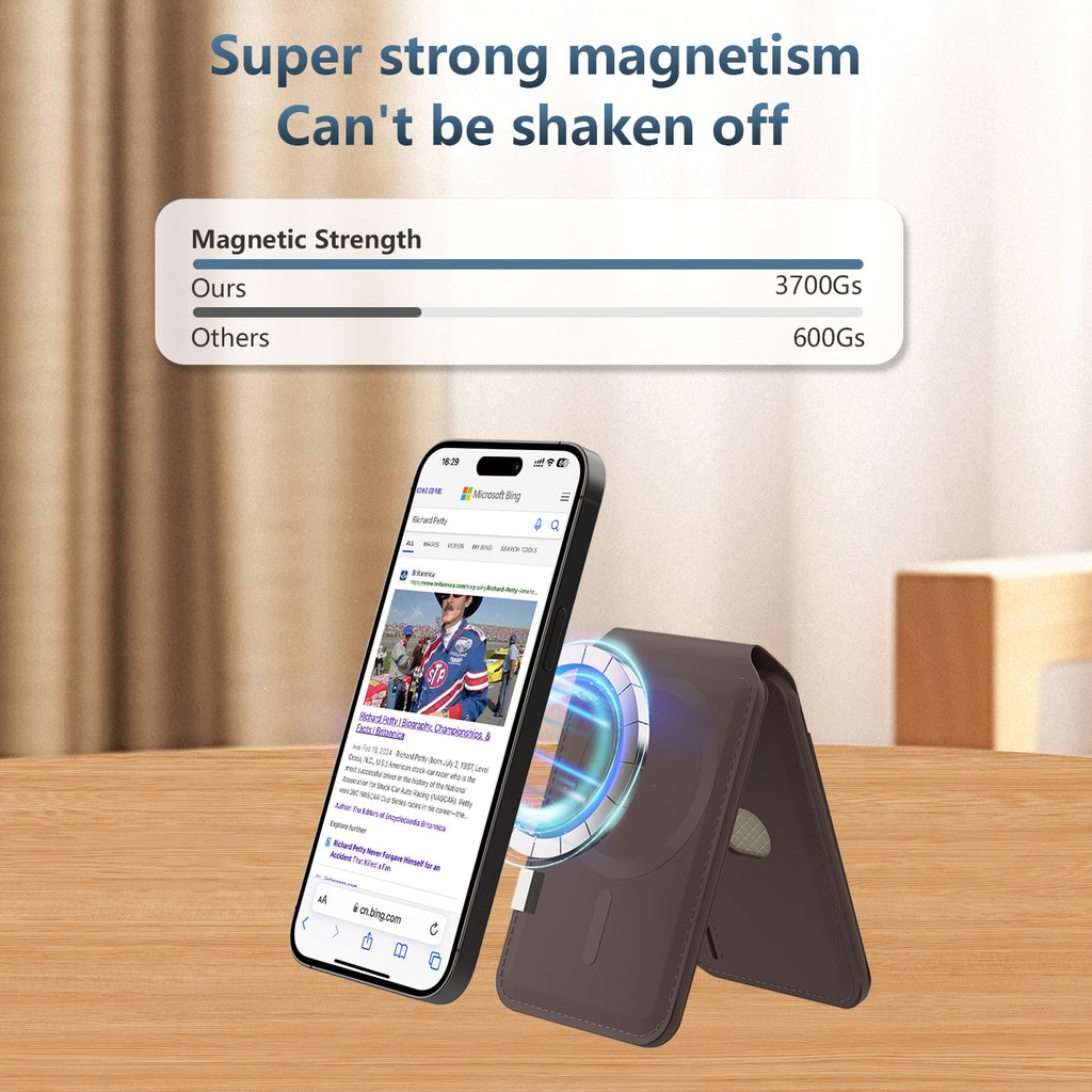 NEVERLOST Magsafe flip Wallet with INBUILT Apple Find My – Secure Card Storage & Tracking